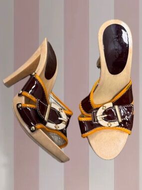 ALDO Vintage Y2K Made in Italy Wooden Heels